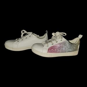 Juicy Couture White and Glitter Kids Sneakers